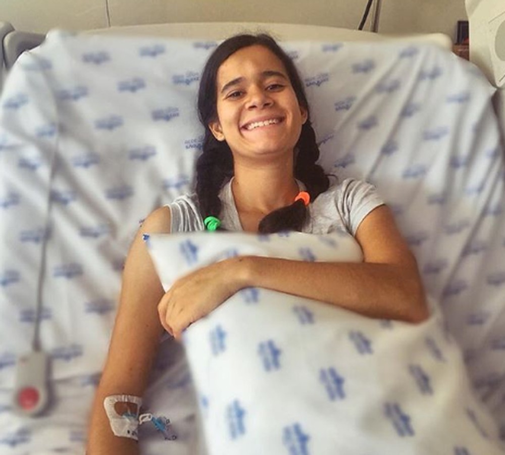 Verônica Hipólito após cirurgia em maio deste ano — Foto: Reprodução Instagram